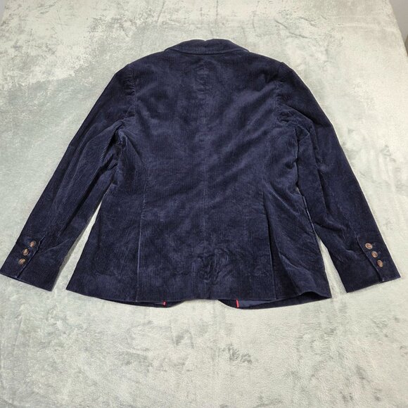 Boden Blazer Womens 10 Navy Blue Corduroy Classic Preppy Office Academia Jacket - Picture 7 of 13